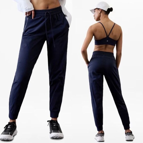 Athleta Trekkie Relaxed Mid Rise Jogger Navy Size 16T - Picture 1 of 9